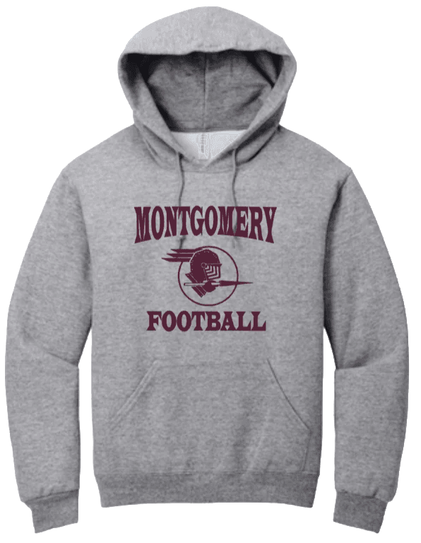 Gray Montgomery Football hooded sweatshirt